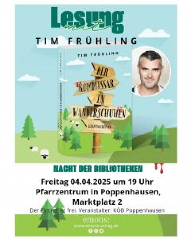 Plakat Lesung mit Tim Frühling